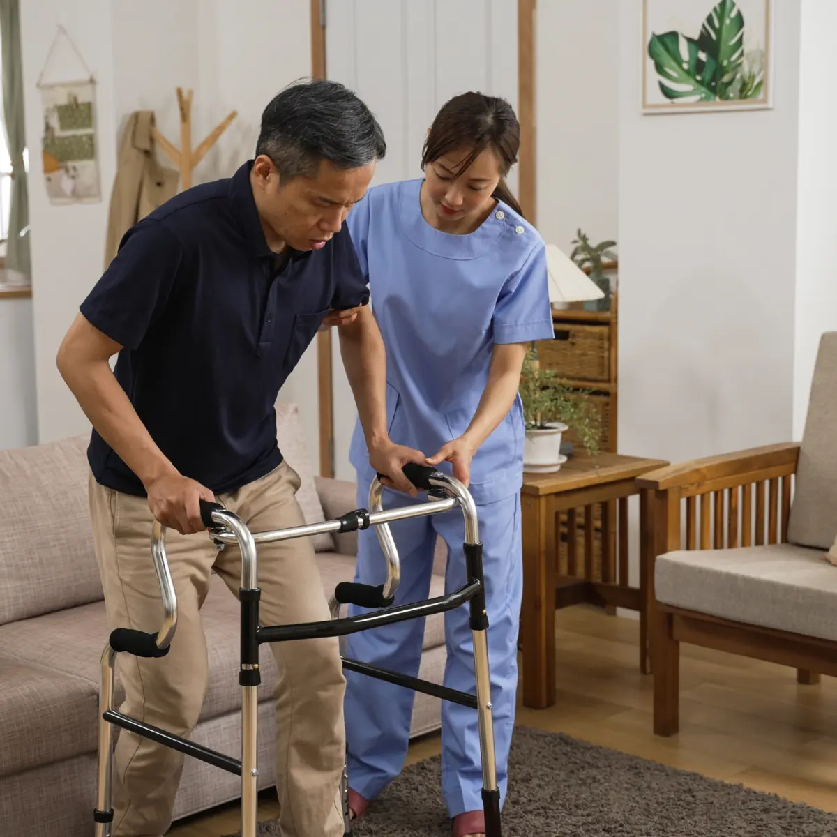 Hands-on in-home post-operative physical therapy treatment