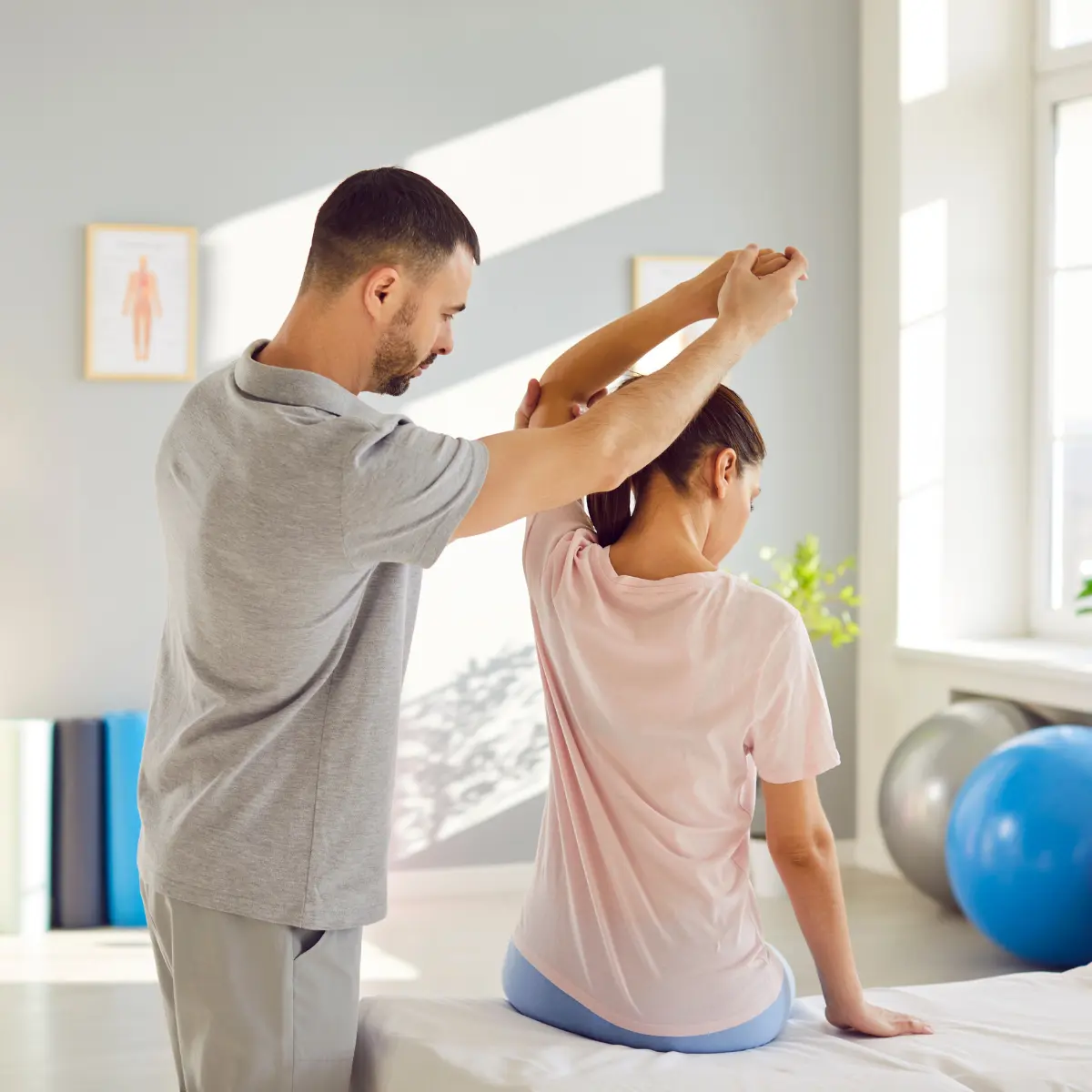 One-on-one in-home physical therapy session with MotionWorks