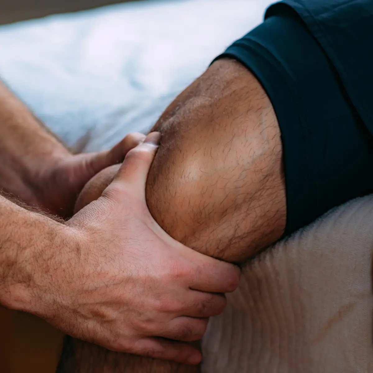 Hands-on physical therapy treatment at home