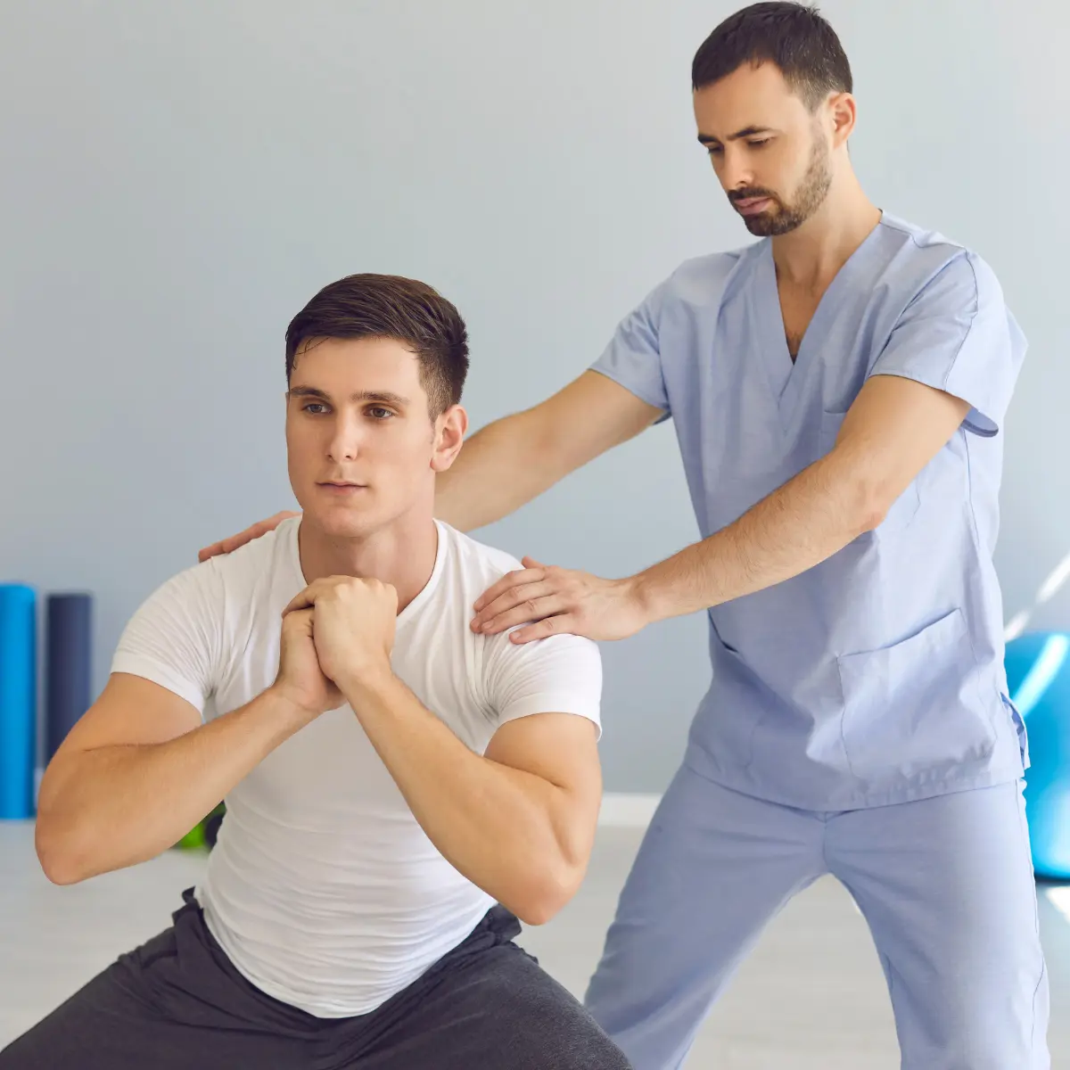 Post-surgical recovery during an in-home physical therapy visit in Loudoun County, VA