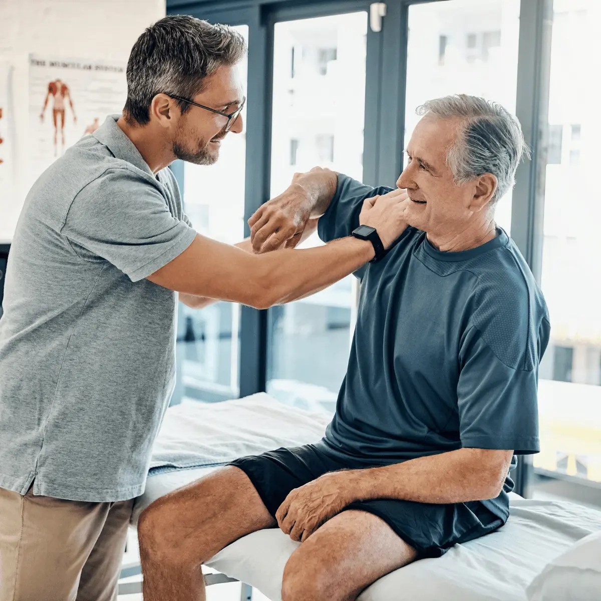 In-home physical therapist working one-on-one with a client in Loudoun County, VA